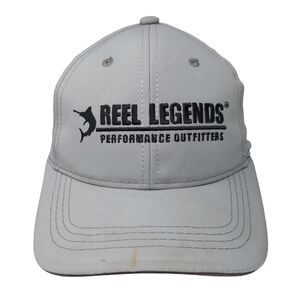 Reel Legends Performance Outfitters Snapback Hat Gray OSFM Adjustable 6 Panel
